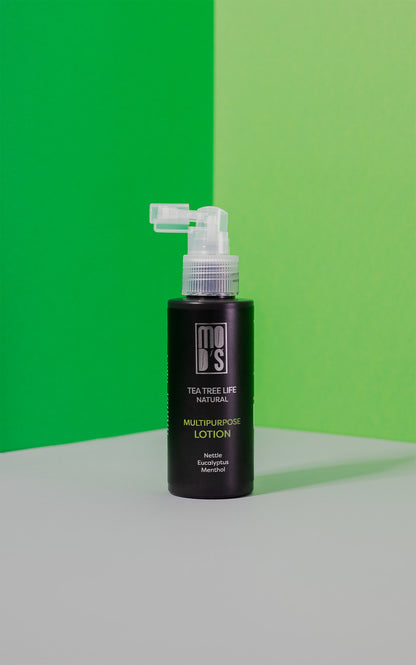 Loción de Árbol de Té - Loción purificante y calmante en spray para pérdida estacional de cabello y picazón en el cuero cabelludo